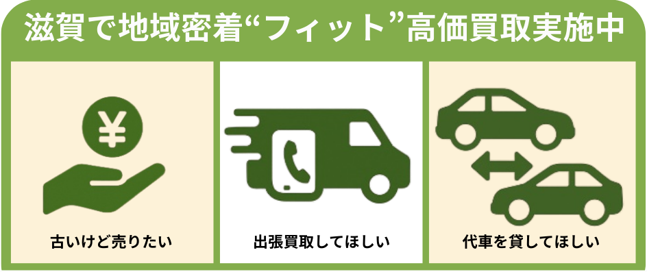 滋賀でホンダ フィット:高価買取/出張買取/代車相談の3つの特徴
